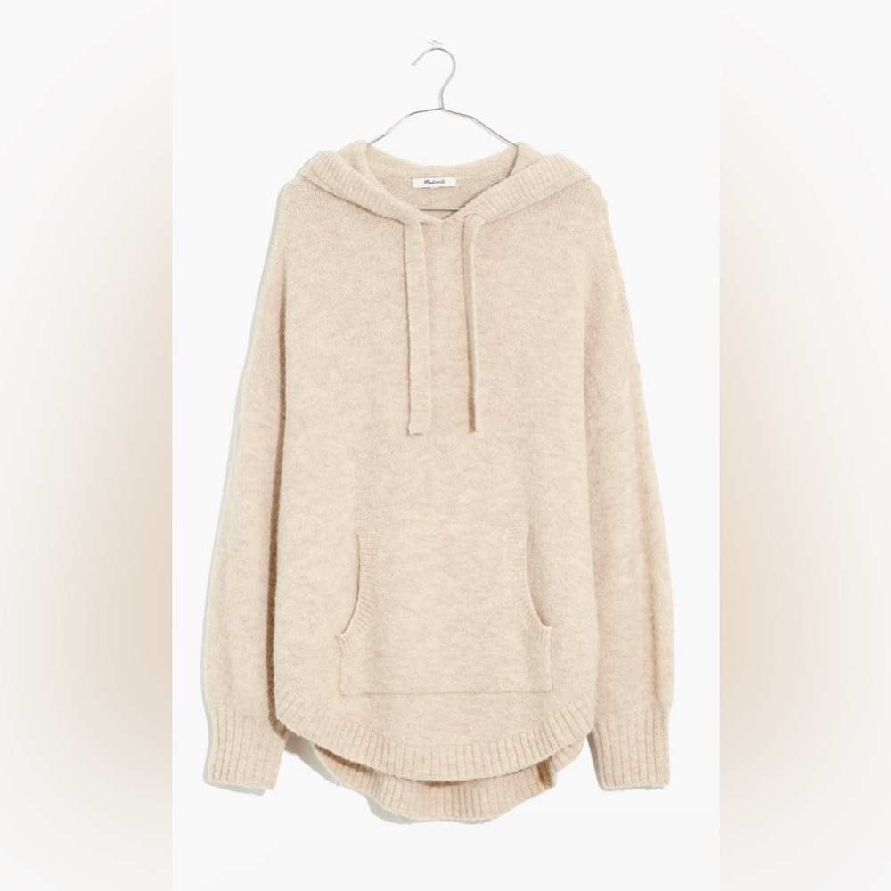 Madewell Light Heathered Grey Cozy Hooded Sweater